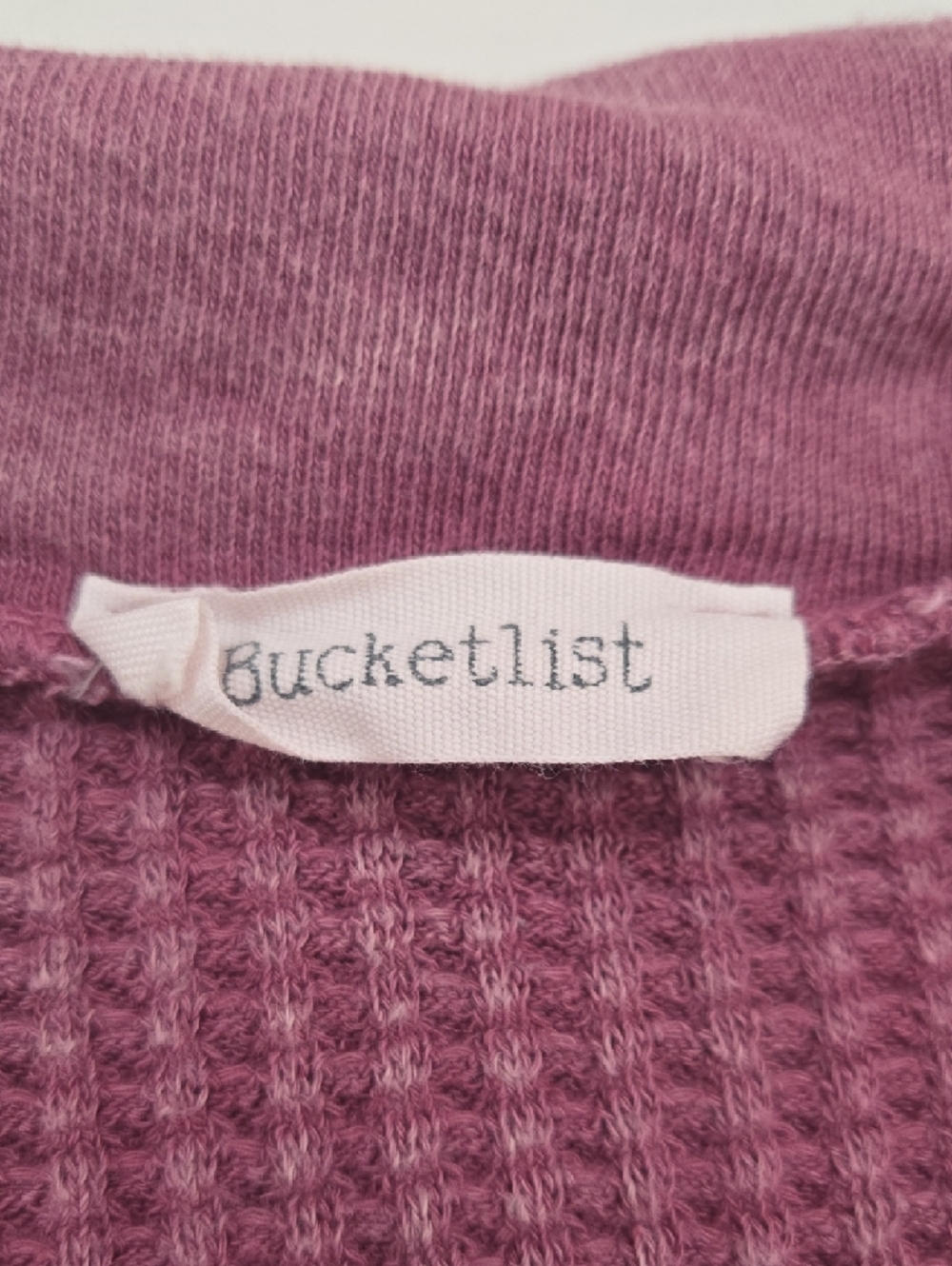 BUCKETLIST Mauve Waffle Knit Top - Picture 2 of 3